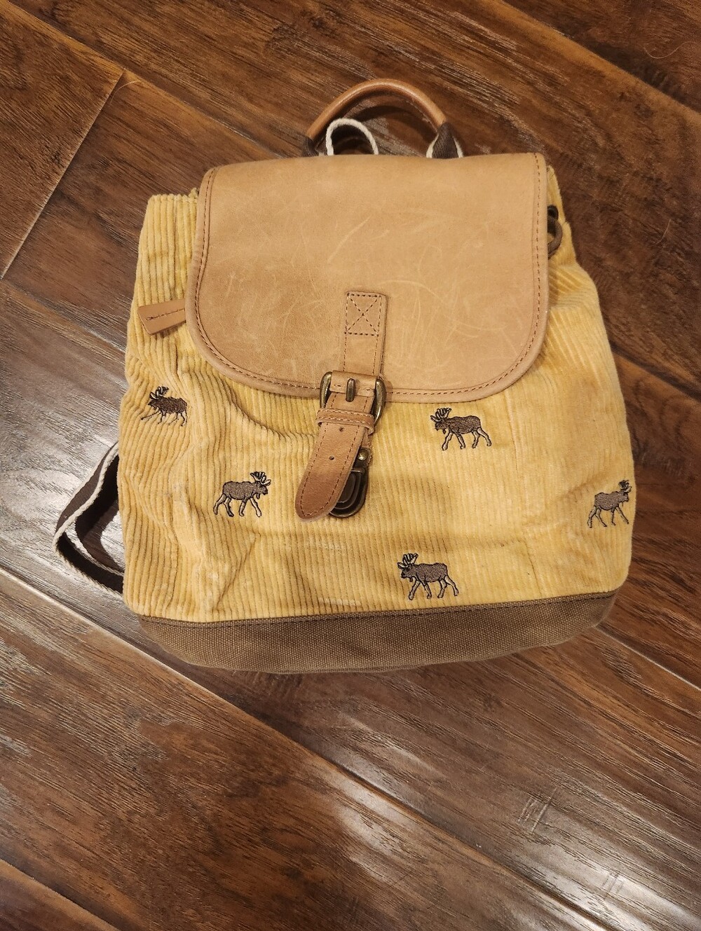 🤎 Rare Vintage L.l. Bean Moose Corduroy Backpack